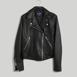 Madewell washed leather motorcycle jacket